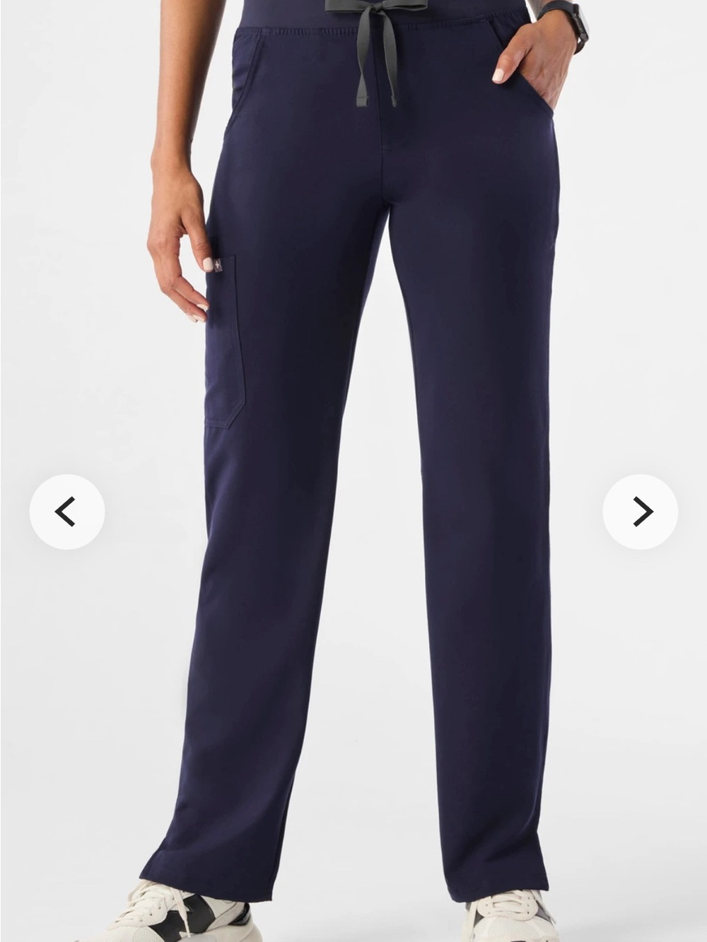 FIGS Straight-Leg Drawstring Scrub Pants - Navy